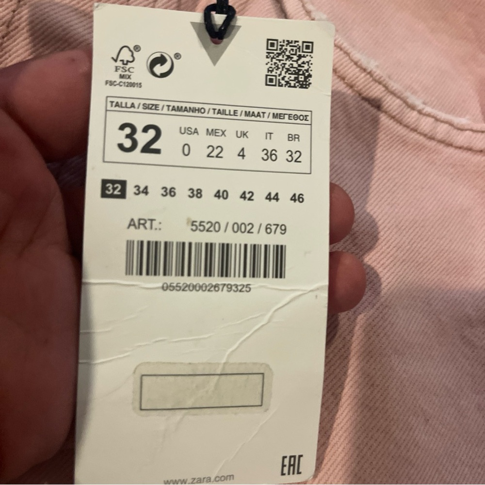 ZARA HIGH RISE DENIM SHORTS
PINK - Picture 5 of 10
